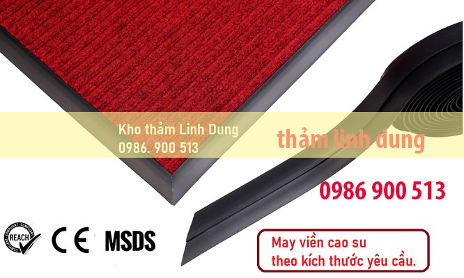 Bo viền thảm lau chân theo kích thước yêu cầu