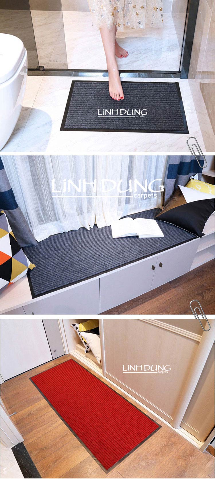 Thảm chùi chân sợi len loại thấm hút nước