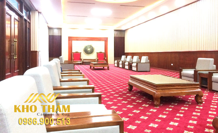 Thảm hoa văn trải phòng khánh tiết loại cuộn khổ lớn 