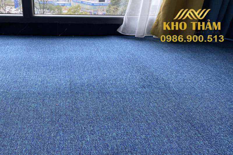 Thảm trải sàn một màu xanh