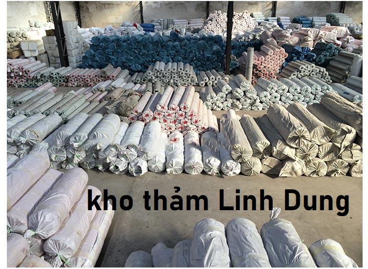 Quy cách dạng cuộn thảm nhựa hình thoi múi khế hình lá