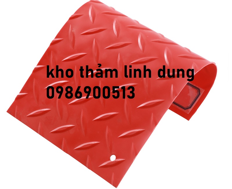 Thảm nhựa hình thoi múi khế hình lá chống trơn