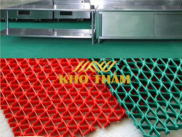 Thảm nhựa lưới trải khu bếp