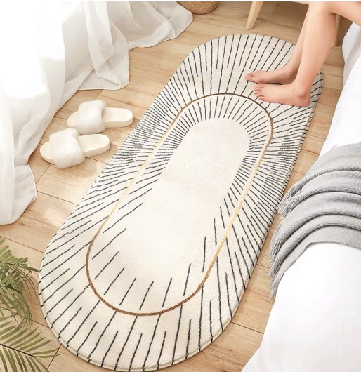 thảm tấm oval phòng ngủ