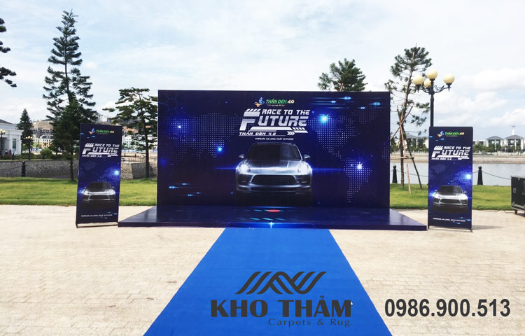 Thảm sự kiện màu xanh dương - màu xanh nước biển