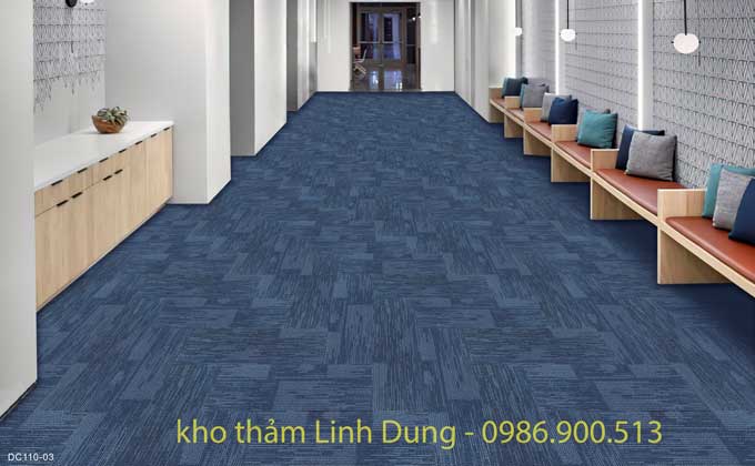 Thảm trải sàn titan màu xanh 2