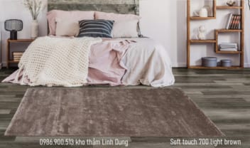 Thảm Trang Trí Soft Touch Light Brown