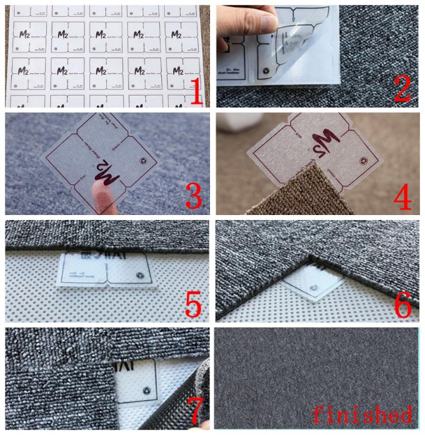 Thi công thảm bằng miếng dán stick
